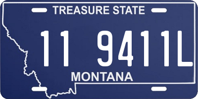 MT license plate 119411L
