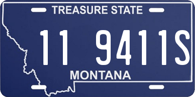 MT license plate 119411S