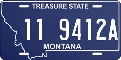 MT license plate 119412A