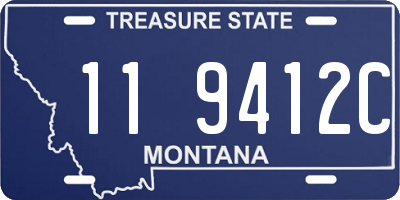 MT license plate 119412C