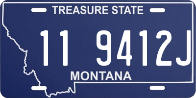 MT license plate 119412J