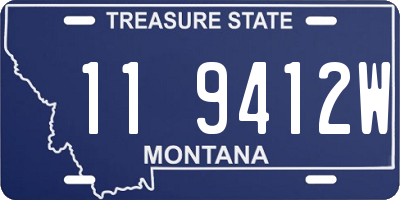 MT license plate 119412W