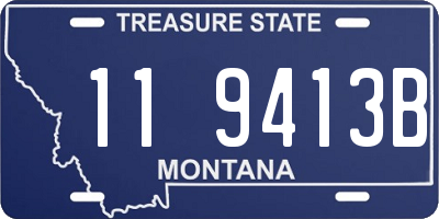 MT license plate 119413B