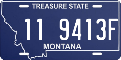 MT license plate 119413F