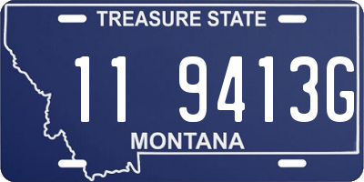 MT license plate 119413G