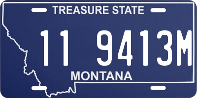 MT license plate 119413M