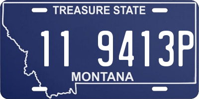 MT license plate 119413P
