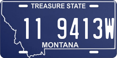 MT license plate 119413W