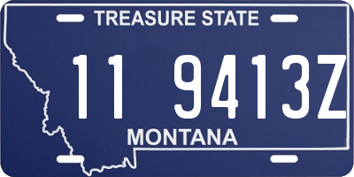 MT license plate 119413Z