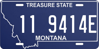 MT license plate 119414E