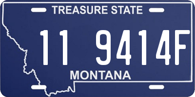 MT license plate 119414F