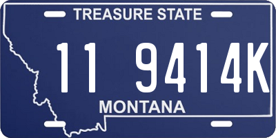 MT license plate 119414K
