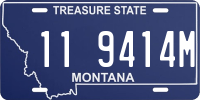 MT license plate 119414M