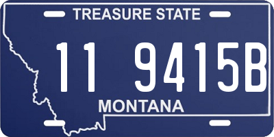 MT license plate 119415B