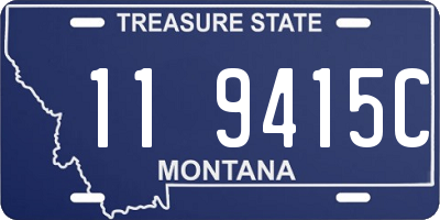 MT license plate 119415C