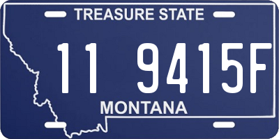 MT license plate 119415F