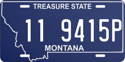 MT license plate 119415P