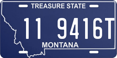 MT license plate 119416T
