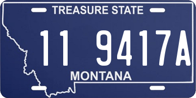 MT license plate 119417A