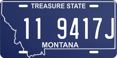 MT license plate 119417J