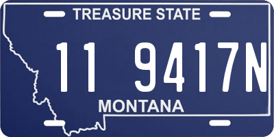 MT license plate 119417N
