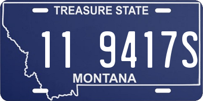 MT license plate 119417S