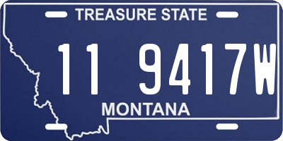 MT license plate 119417W