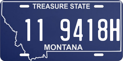MT license plate 119418H