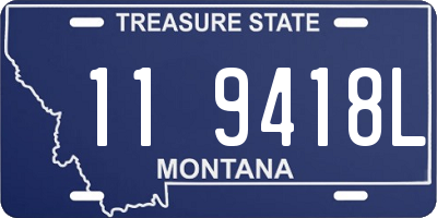 MT license plate 119418L
