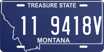 MT license plate 119418V