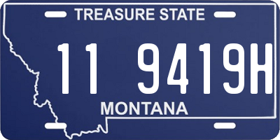 MT license plate 119419H