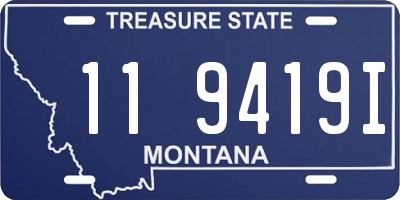 MT license plate 119419I