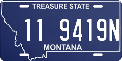 MT license plate 119419N