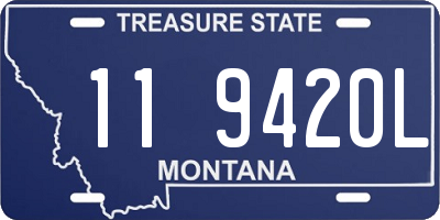 MT license plate 119420L