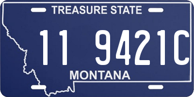 MT license plate 119421C