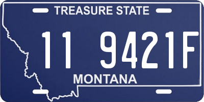 MT license plate 119421F