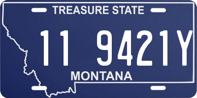 MT license plate 119421Y