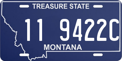 MT license plate 119422C