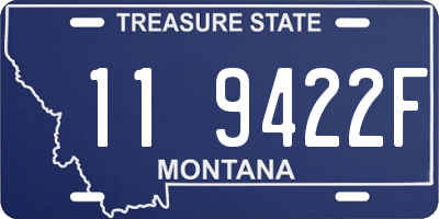 MT license plate 119422F