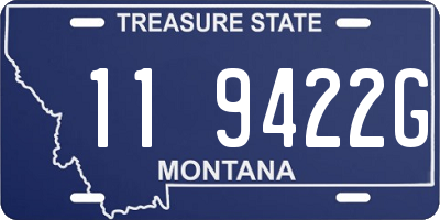 MT license plate 119422G