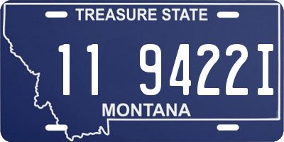 MT license plate 119422I