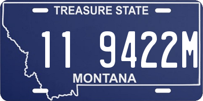 MT license plate 119422M