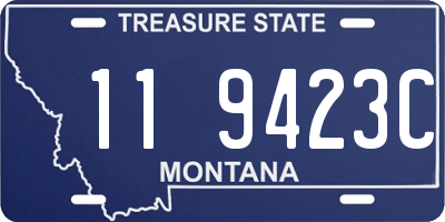 MT license plate 119423C