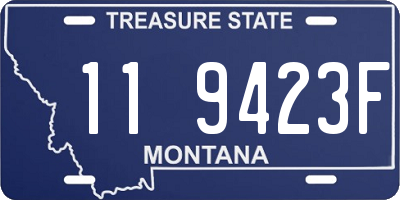 MT license plate 119423F