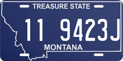 MT license plate 119423J