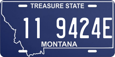 MT license plate 119424E