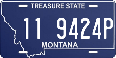 MT license plate 119424P