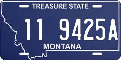 MT license plate 119425A