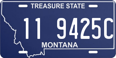 MT license plate 119425C