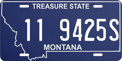 MT license plate 119425S